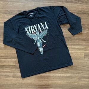 NIRVANA Black Graphic Long Sleeve Tee